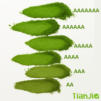 Poudre de thé vert Matcha de qualité alimentaire 6A Tianjia en bouteille, certifiée ISO pour les boissons, les pâtisseries, les desserts et les produits nutritionnels