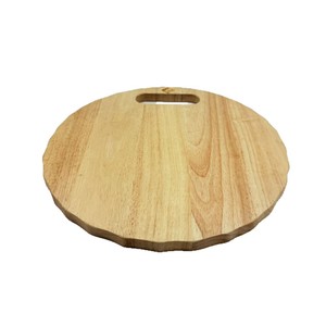 Rubberwood Cutting Board Round 30.5 Cm For Kitchen Vegetables Fruits Chopping <b>Block</b> - Product Image 1