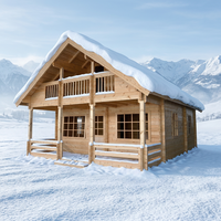 Maison de type chalet en bois préfabriquée mobile, moderne, robuste et durable, directement de l'usine, de style européen