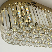 Luminaire de plafond en cristal élégant de style ovale haut de gamme pour restaurants, couloirs, salles à manger et entrées - Vente chaude