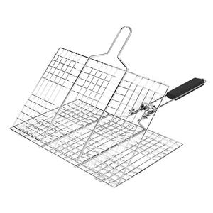 Portable en acier épais maille <span class=keywords><strong>grille</strong></span> support cuisine extérieure BBQ griller filet fil poisson gril panier <span class=keywords><strong>pour</strong></span> pique-niques et Barbecues - Product Image 1