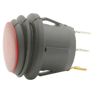 Interruptor Basculante Redondo Impermeable de 12V 20A con 3 Pines e Iluminación LED Roja para Barcos, Embarcaciones y Motocicletas - Product Image 3