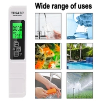 Stylo testeur numérique multifonctionnel de qualité de l'eau pour la pureté de l'eau, testeur de température PPM TDS EC, 1 ensemble 3 en 1