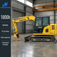 Excavatrice compacte d'occasion PC60-8 de 2020 avec 1800 heures de fonctionnement, couleur d'origine et inspection vidéo incluse