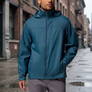 <b>Men</b> Hooded Windbreaker Sports <b>Jacket</b> Waterproof Breathable Quick Dry Lightweight Winter Outdoor Running Training OEM ODM Factory - Product Image 1