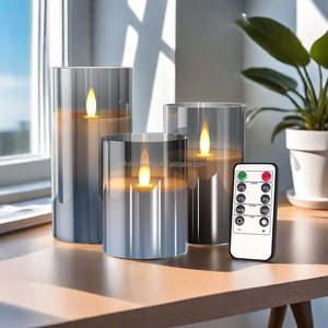 Trung Quốc bán buôn Flameless ánh sáng điều khiển từ xa bán hàng thay đổi trang trí nội thất paraffin sáp thủy tinh tùy chỉnh <span class=keywords><strong>LED</strong></span> NẾN - Product Image 1