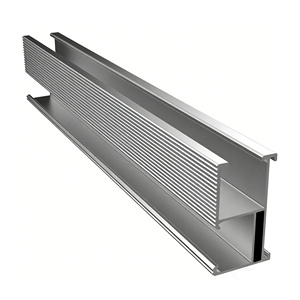 Rail PV en aluminium avec résistance au vent élevée 60 m/s et résistance à la neige 3 KN/m pour un montage fiable des panneaux solaires sur toits en tuiles - Product Image 1