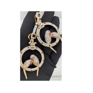 Pendientes de moissanita de Plata de Ley 925 de estilo clásico para mujer, joyería certificada para fiesta de 19g de peso - Product Image 2