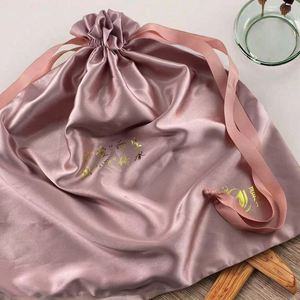 Sacs cadeaux en satin multicolores recyclables avec cordon de serrage pour bijoux, vêtements, chaussures, rangement - Product Image 2