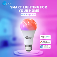 Bombilla LED inteligente RGB regulable con control de aplicación, enchufe E27, sincronización de música y función de temporizador para dormitorio y sala de estar