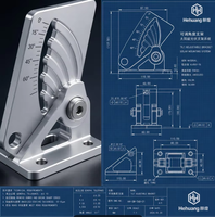 Support inclinable réglable en aluminium CNC pour panneaux solaires, support avec bac de drainage, base de fixation pour toit, plaque de positionnement d'ancrage encastrée