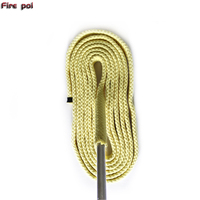 Équipement de jonglage avec des flammes, corde tubulaire à forte absorption d'huile pour spectacle de danse, mèche 22*5mm, gaine en Kevlar pur