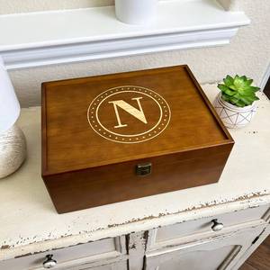 Scatola Personalizzata per Ricordi, Cofanetto in Legno con Coperchio a Cerniera, Riutilizzabile, per <span class=keywords><strong>5</strong></span>° Anniversario, Festa del Papà, Festa della Mamma - Product Image 3