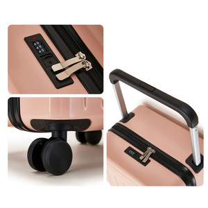 Maleta con ruedas anchas de 20 pulgadas, silenciosa, con portavasos, unisex, equipaje de mano para viajes de ocio. - Product Image 4