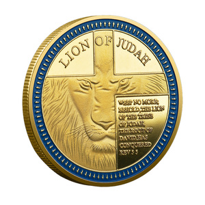 Moneda Conmemorativa Cristiana con Versículo Inspirador, Recuerdo Cristiano, Regalo de Fe para Creyentes, Recordatorio Diario, Sé Fuerte y Valiente - Product Image 2