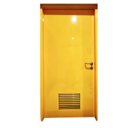 Nouvelle porte métallique coupe-feu à feuille unique de style moderne, pour sortie de secours, avec persiennes en acier, pour toilettes