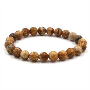 Unisex 8MM fluorita ágata <span class=keywords><strong>emperador</strong></span> malaquita Cadena de mano pulsera de piedra Natural pulsera de cuentas de piedra para hombres regalos para mujeres - Product Image 3
