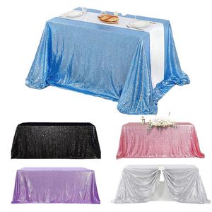 Nappe rectangulaire neuve, nappe à paillettes dorées brillantes pour la décoration de mariage - Product Image 4