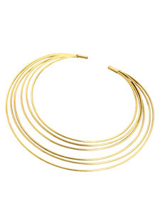 Collar Hasli Multicapa Chapado en Oro Hecho a Mano para Mujer, Joyería Étnica Nupcial, Gargantilla de Capas para Fiesta - Product Image 5