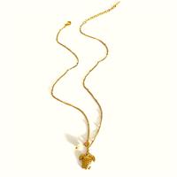 Collares de Acero Inoxidable con Colgantes de Animales Marinos, Conchas, Tortugas Marinas y Perlas, Estilo Simple y Moderno para el Verano 2025, Joyería para Mujer