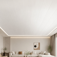 Panneau de plafond en PVC blanc brillant 2x4, taille personnalisable, panneau de plafond en PVC laminé pour salon