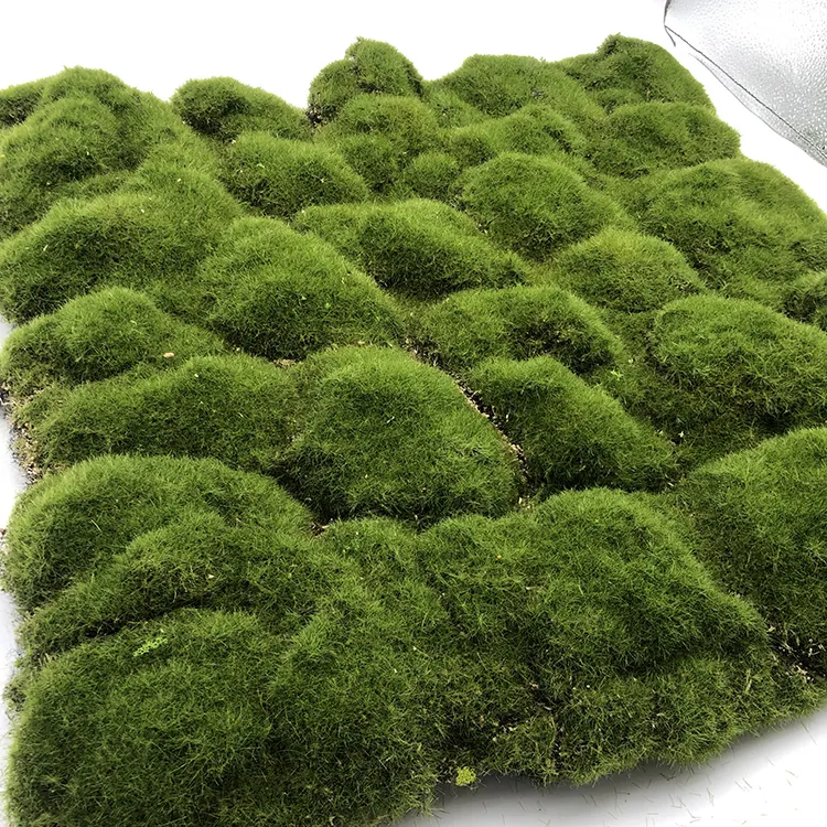 EG-A079 yapay çim kare düz yosun Mat sahte sentetik çim yapay yosun süsler