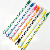 En gros, Cordon de cou universel multicolore en corde tressée faite main, pour téléphone, porte-clés et accessoires mobiles