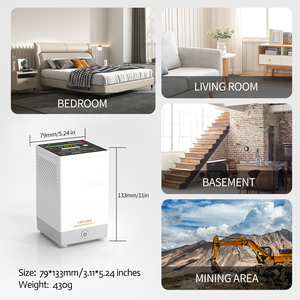 <span class=keywords><strong>Detector</strong></span> De Radônio AlarmaVisual Audible Tela Sensível Ao Toque Ecrã Colorido LCD, Monitoramento De <span class=keywords><strong>Detector</strong></span> De Gás Radônio De Longo Prazo PCi/L ou Bq/m³ - Product Image 6