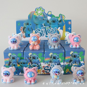 Figura de juguete Chibi flocada de caja sorpresa con disfraz de animal con capucha y orejas de conejo, set de caja misteriosa en tonos pastel para decorar escritorio y estantería - Product Image 3