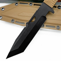 Couteau de camping personnalisable avec lame fixe en acier inoxydable pour la survie et la chasse Poignée en plastique prise en charge par l'OEM