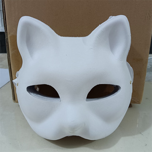 <span class=keywords><strong>Masque</strong></span> blanc en <span class=keywords><strong>papier</strong></span> pour chat, <span class=keywords><strong>masque</strong></span> <span class=keywords><strong>personnalisé</strong></span> pour Halloween - Product Image 3