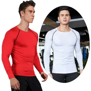 Männer Kompression T-Shirts Neon Running Unterwäsche Quick Dry Unterhemd Schlankheit strumpfhose Sport Top Body Shaper Active Shirt