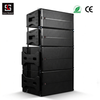 Sistema de Altavoces Lineales Activos LA-6, Altavoces Profesionales Dobles de 12 Pulgadas para Conciertos al Aire Libre, 1600W RMS, 136dB, DSP Alemán, Madera Contrachapada de Abedul