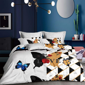 الفاخرة 3D الرقمية الطباعة رقيق الألياف لحاف مجموعة غطاء رومانسية نمط غطاء لحاف الملكة - Product Image 3