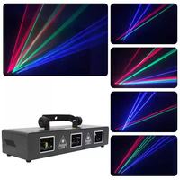Projecteur Laser DJ Professionnel Multicolore à 6 Lentilles et 3 Têtes Motorisées RGBW, Éclairage de Scène Musical en Fer pour Clubs et Fêtes d'Anniversaire
