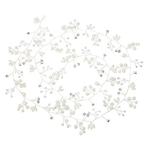 Wholesale Sparkling Handcrafted Metal Gold/Silver/Rose Gold Plated One Meter <strong>Bridal</strong> <strong>Hair</strong> <strong>Band</strong> 1m Long Vine Pearl Headpieces - Product Image 2