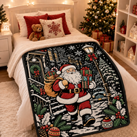 Couverture de coloriage DIY Noël Père Noël, lavable et réutilisable, pour peinture personnalisée en famille, idéale pour les fêtes de Noël