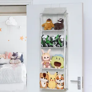 4 Large Pockets <strong>Over</strong> <strong>the</strong> <strong>Door</strong> Organizer PVC Foldable Wall Mount Hanging <strong>Storage</strong> Bag for Bedroom Pantry Closet Dorm Baby <strong>Storage</strong> - Product Image 1