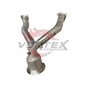 Vortex 1.5mm 304 Downpipe catalyseur haute performance pour Porsche Macan S 3.0T V6 2018–2024 avec bouclier thermique sans voyant d'avertissement moteur - Product Image 4