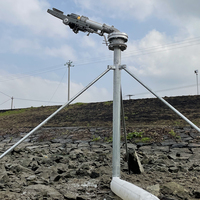 Irigasi Pertanian Murah, Penyangga Tripod Baja Anti Karat 2" Sambungan Flens Tinggi 1.1m untuk Sprinkler Rain Gun