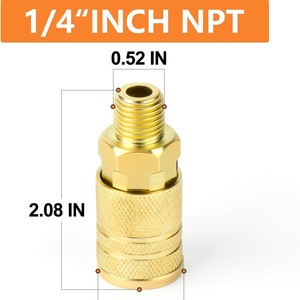 Acoplamientos Rápidos Estilo Americano de 1/4 NPT con Recubrimiento de Cobre, Soporte OEM Personalizado - Product Image 3