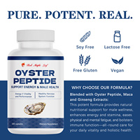 Capsules de peptides d'huîtres - Capsules de peptides d'huîtres pour le soutien antioxydant avec Maca et Ginseng, protection cellulaire et anti-âge