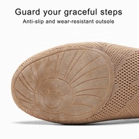 Chaussures de danse jazz en tricot avec strass scintillants OEM, ultra-flexibles, respirantes, parfaites pour les spectacles sur scène et la pratique de la danse
