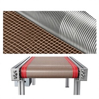 Petite machine à bande transporteuse en téflon, ligne de convoyage à bande en maille PTFE, système de transport résistant à la chaleur de qualité alimentaire