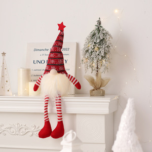 Père Noël Ornements De Noël Avec <span class=keywords><strong>Des</strong></span> Lumières Rougeoyantes Sans Visage Vieil Homme Poupée Forêt Nain Gobelin Dolled Lumières De Noël Dec - Product Image 3