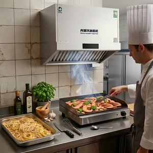 Hotte de cuisine sans conduit pour petits espaces avec filtration d'air intégrée pour café, restauration rapide et cuisine légèrement frite - Product Image 1