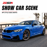 Extensions de jupes latérales ZESON en fibre de carbone sèche style MP pour BMW M3 F80 M4 F82 F83, paire gauche et droite, 2014-2018
