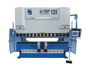 G-TOP 125 Frame Proportioneel Afbuigingscompensatiesysteem G-Reflex Mechanische Hydraulische Persrem Buigmachine Voor Plaat