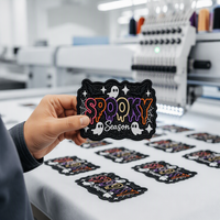 Nouvel Arrivage : Patchs Brodés Scintillants Thème Fêtes d'Automne, à Thermocoller pour Personnalisation Halloween