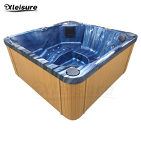 Bain à remous carré en acrylique pour piscine spa avec hydromassage complet pour système de contrôle Balboa extérieur Capacité de 6 personnes